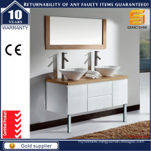 Lacquer Mixed Melamine Finish Bathroom Cabinet with Legs